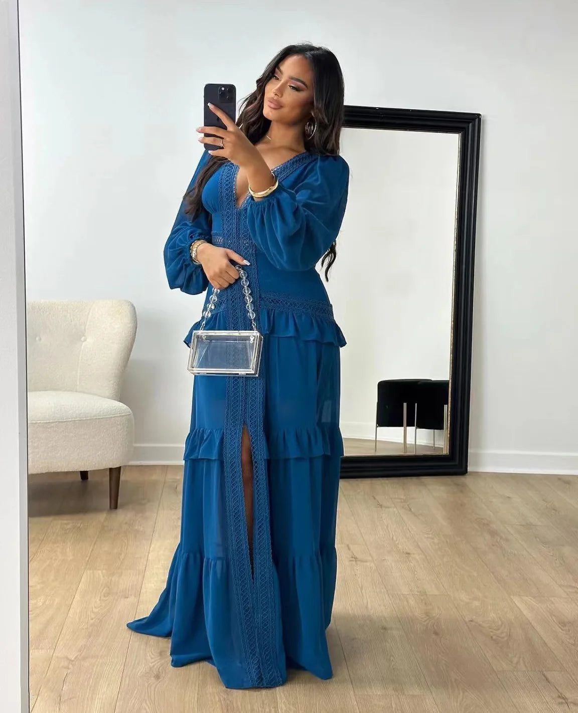 SELMA – Robe Longue Élégante Pastel Été