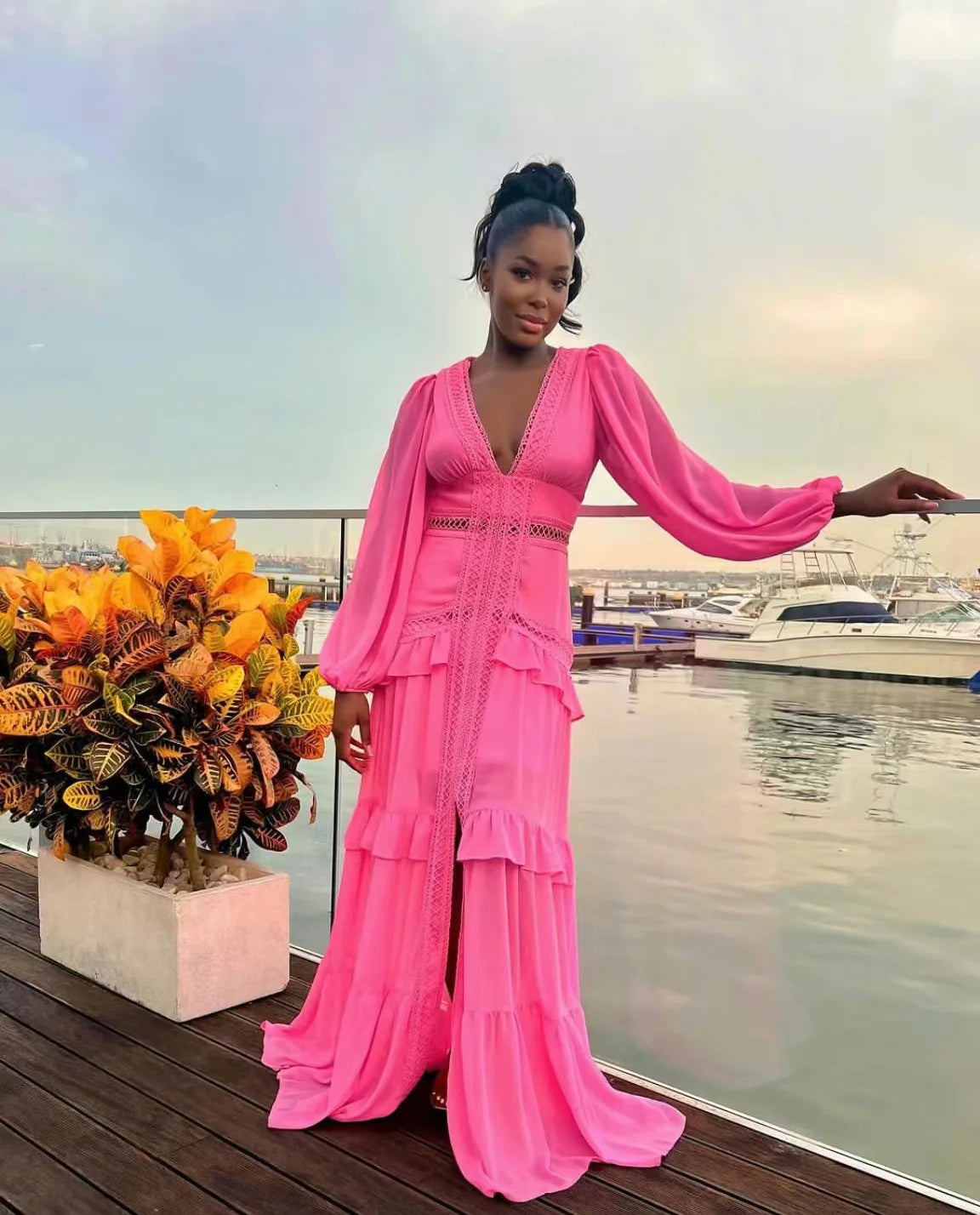 SELMA – Robe Longue Élégante Pastel Été