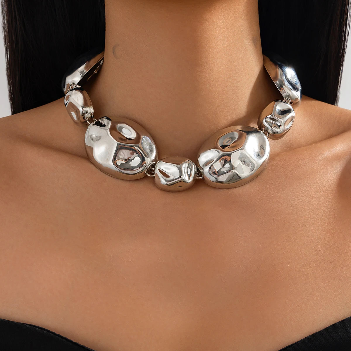 Gros Collier et Boucles d’Oreilles Salircon