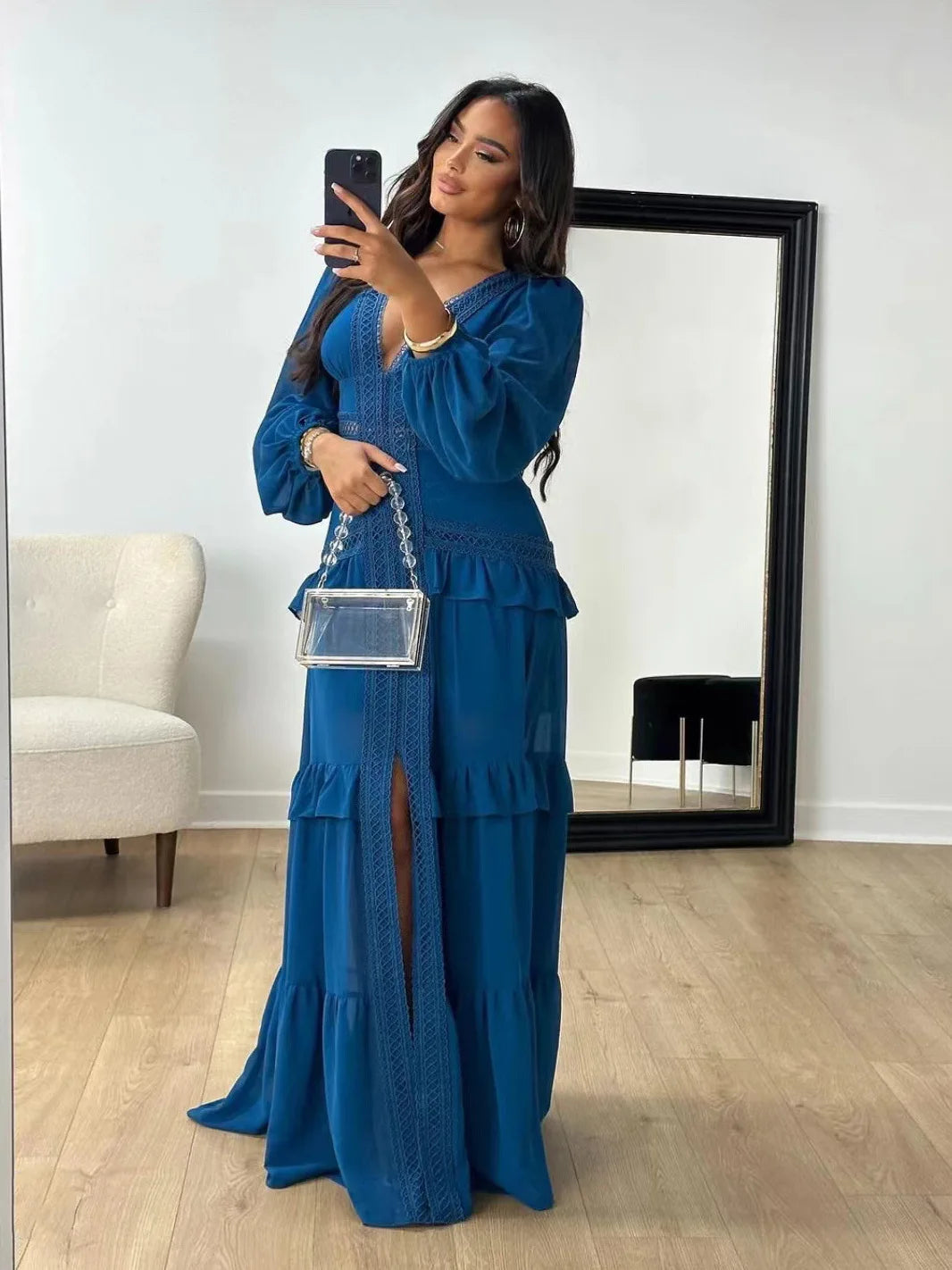 SELMA – Robe Longue Élégante Pastel Été
