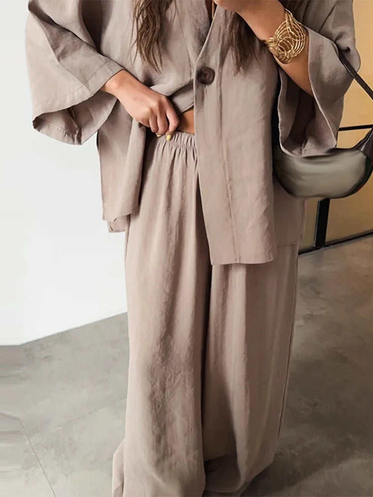 Ensemble Femme Lin & Coton – Décontracté Chic BROWNIES