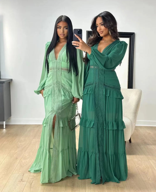 SELMA – Robe Longue Élégante Pastel Été