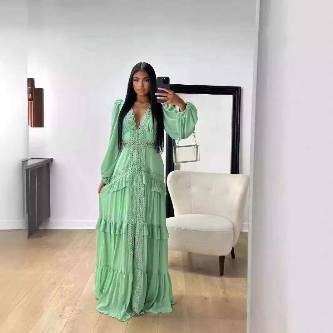SELMA – Robe Longue Élégante Pastel Été