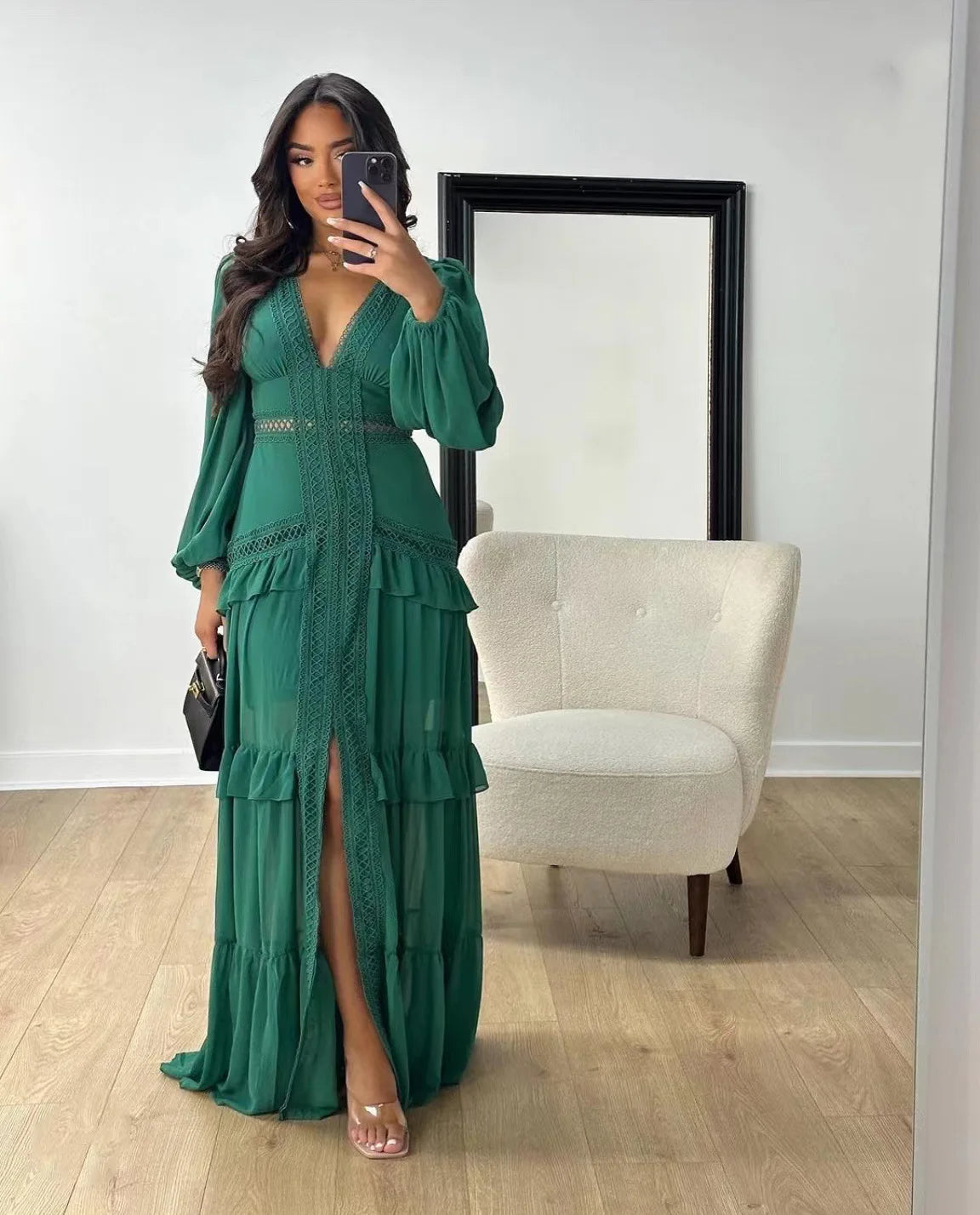 SELMA – Robe Longue Élégante Pastel Été
