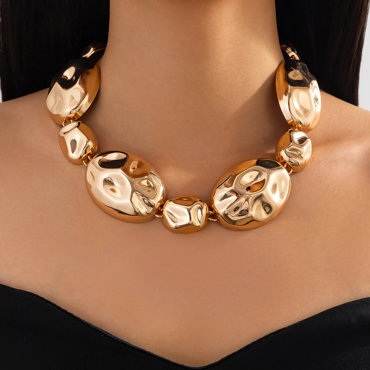 Gros Collier et Boucles d’Oreilles Salircon