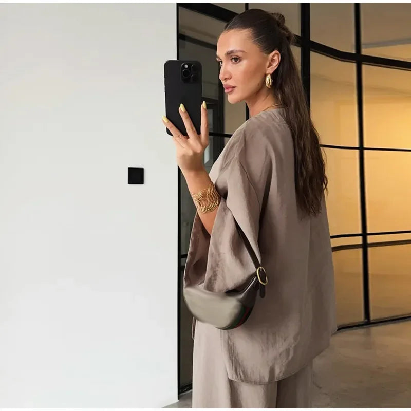 Ensemble Femme Lin & Coton – Décontracté Chic BROWNIES