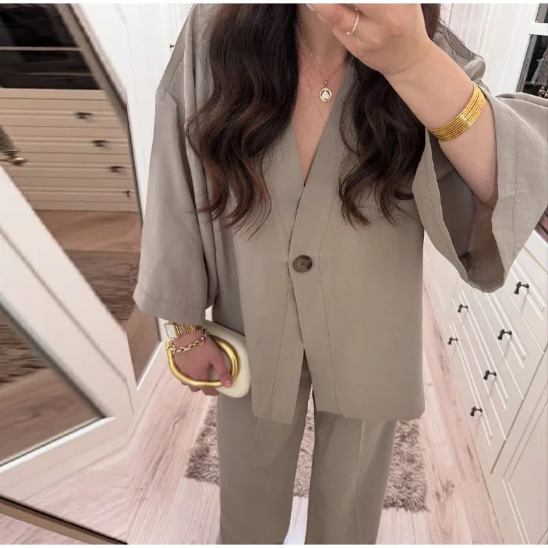 Ensemble Femme Lin & Coton – Décontracté Chic BROWNIES
