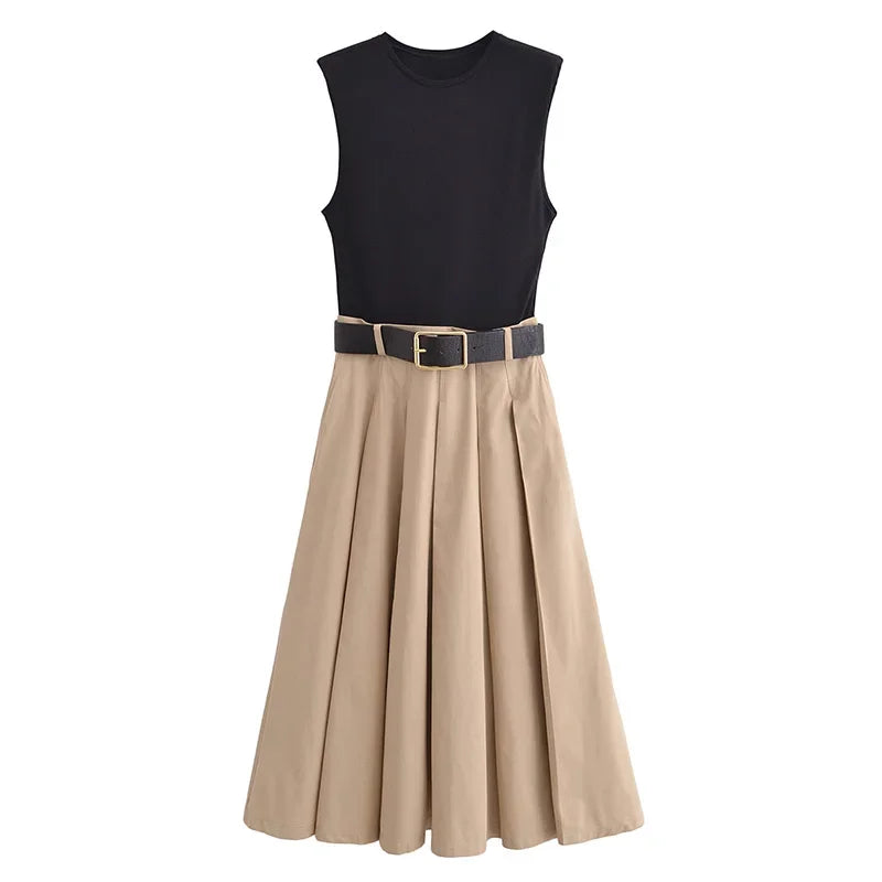 Robe longue plissée Velora Paris