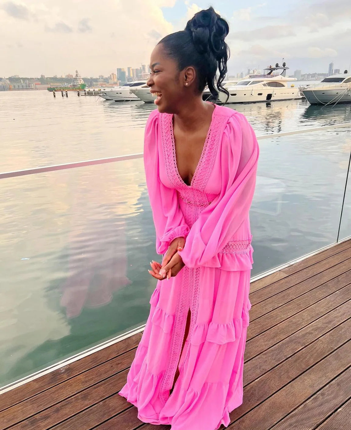 SELMA – Robe Longue Élégante Pastel Été